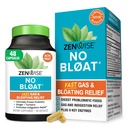 Zenwise Health No Bloat Digestieve Enzymen for Gut Health, Gas & Bloating Relief - Multi Enzymes Digestie Supplement with Probiotics, Ginger, Turmeric Dandelion & Lactase - Mannen & Women - 48 Tel.