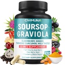 Soursop Graviola Capsules met Vlierbessen, Kurkuma, Gember, Melkdistel, Tart Cherry en meer - 120 Capsules voor 4 maanden levering