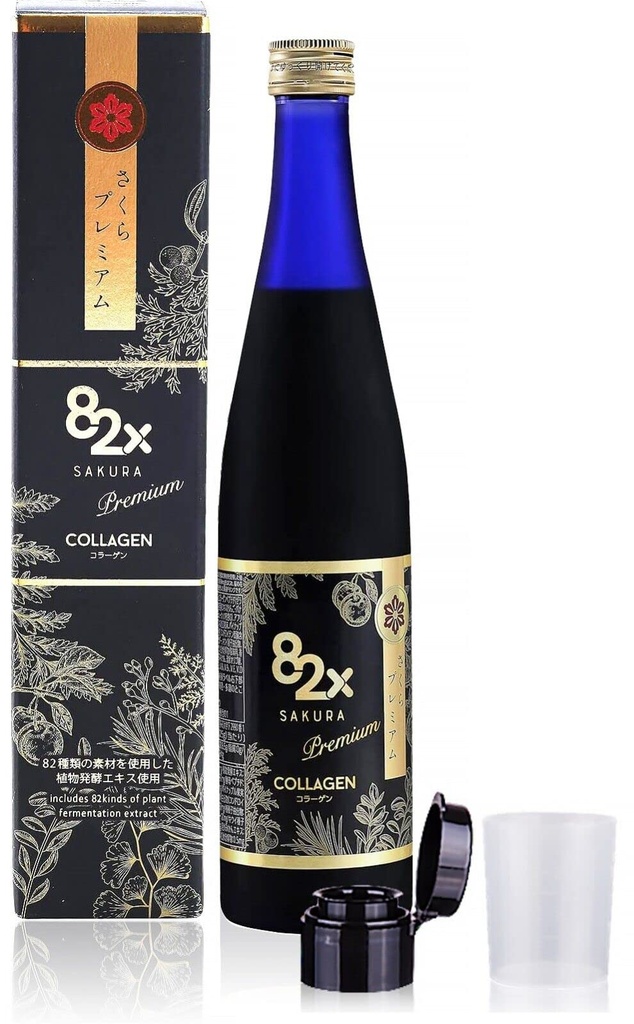 82X Collageen Premium - Marine Collageen Drink - Collageen Peptides Liquid Drink voor huidhaar Nagels uit Japan met 82 gefermenteerde planten, vitaminen, mineralen en supplementen