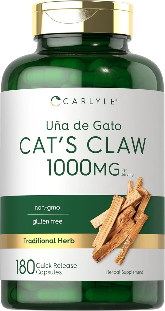 Carlyle Cat's Claw Herb Capsules 1000mg 180 Graaf 