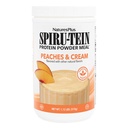 NaturesPlus SPIRU-TEIN Schudden - Peaches & Cream Flavor - 1,1 lbs, Spirulina Proteïne Poeder - Plantenvlees Vervanging, Vitaminen & Mineraal voor energie - Vegetarisch, Glutenvrij - 15 porties
