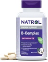 Natrol, B-complexe sneloplossende tabletten, supplement bevordert energie en ondersteunt gezond zenuwstelsel, 90 Tel.