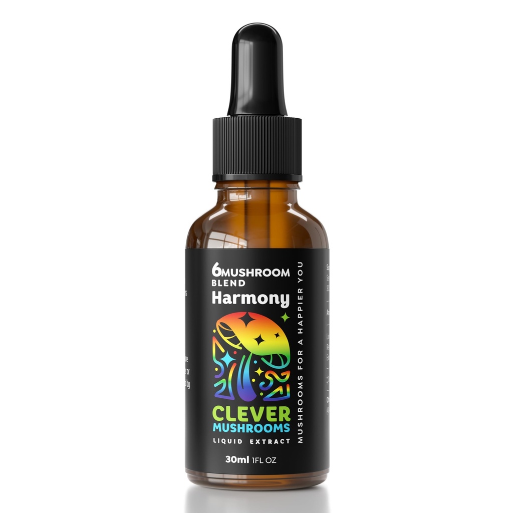 6 Blend Paddestoelen Liquid Extract, US Gegroeide Paddenstoelen Alcoholvrij, Natuurlijke Energie, Cognitieve Ondersteuning, Immuniteit Boost,100% Fruitlichamen, Leeuwen Mane, Cordyceps, Reishi, Chaga, Turkije Tail (1 fl oz)