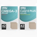 Veru Wellness Cardiovasculaire en hersensterkte Duo Lifestyle Patches Omega3 Coenzyme Q10 - Zelfklevende tijdpersbericht Topische Patch, 8-10 uur (42 dagen levering)
