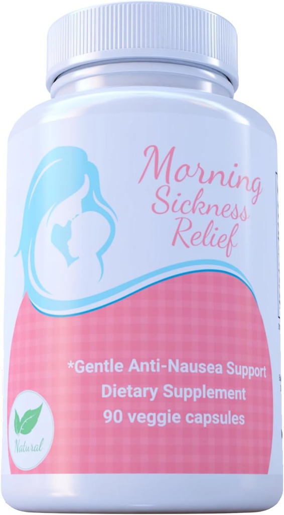 Maternal Balance Vitamine B6 25mg Zwangerschapsondersteuning, Plus Ginger & Zink. Gemakkelijk Morning Queasiness. 90 Easy Swallow Veggie Capsules, Made in The USA.