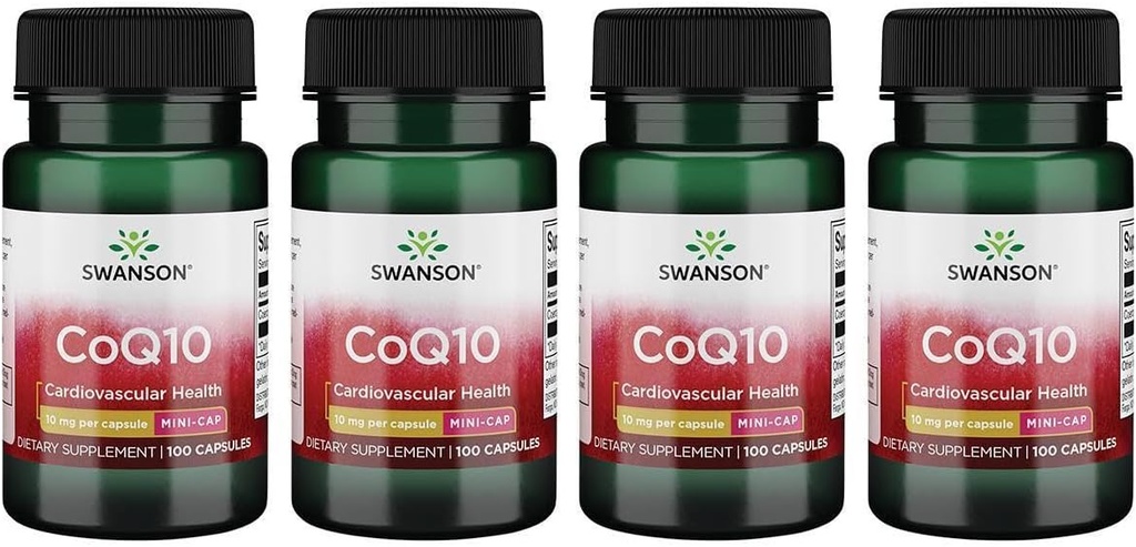 Swanson Coq10 - Mini Cap 10 mg 100 Caps (4 verpakkingen)