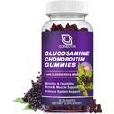 Glucosamine Chondroitin Gummies - 2-pack, extra sterkte 1500mg Glucosamine met MSM & Vlierbessen, flexibiliteitsondersteuning, beste cartilage & Immune Support Supplement voor mannen en vrouwen - 60 count (1 Pack)