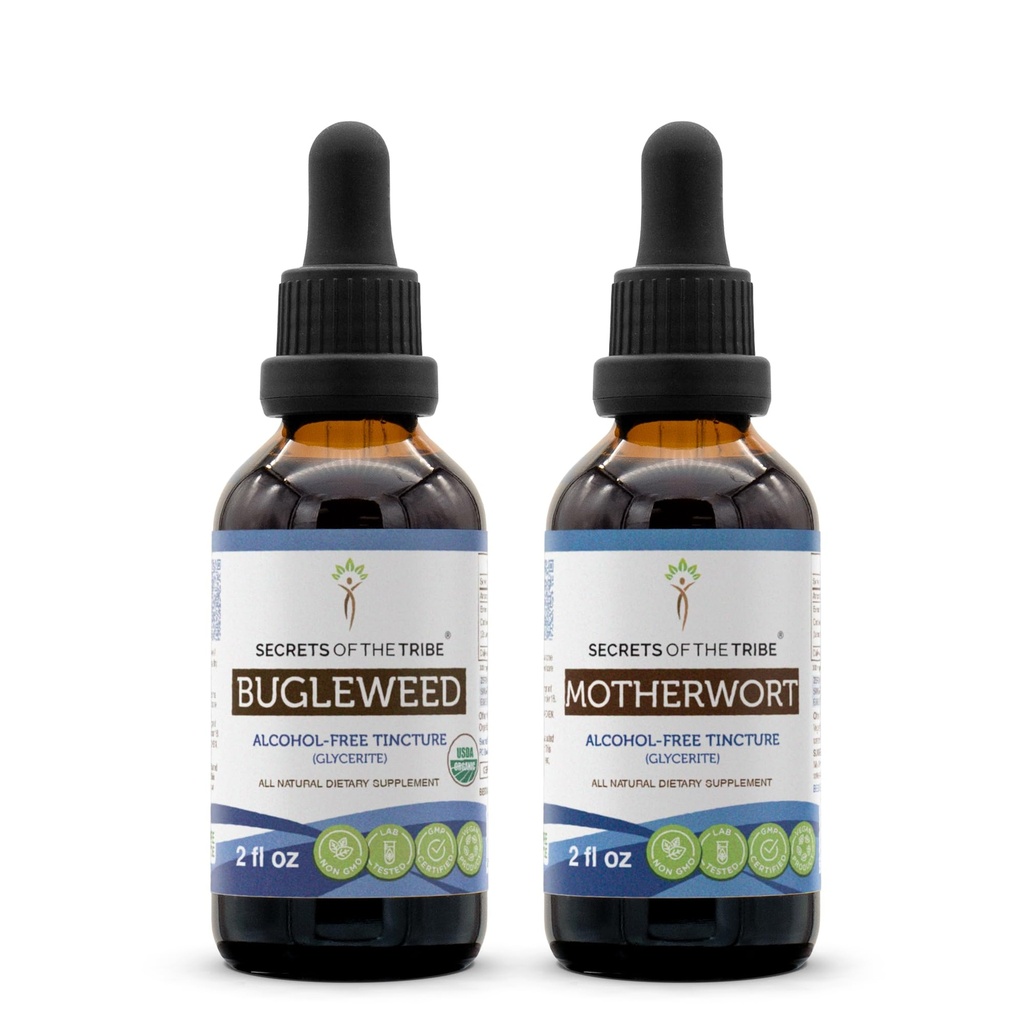 Bugleweed USDA Biologisch en Motherwort Liquid Extract (2 st.)