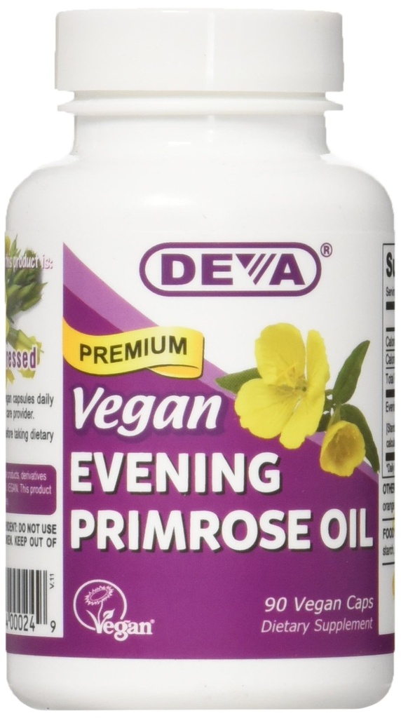 Deva Vegan Vitaminen Avond Primrose Olie Vcap, 90 Tellen
