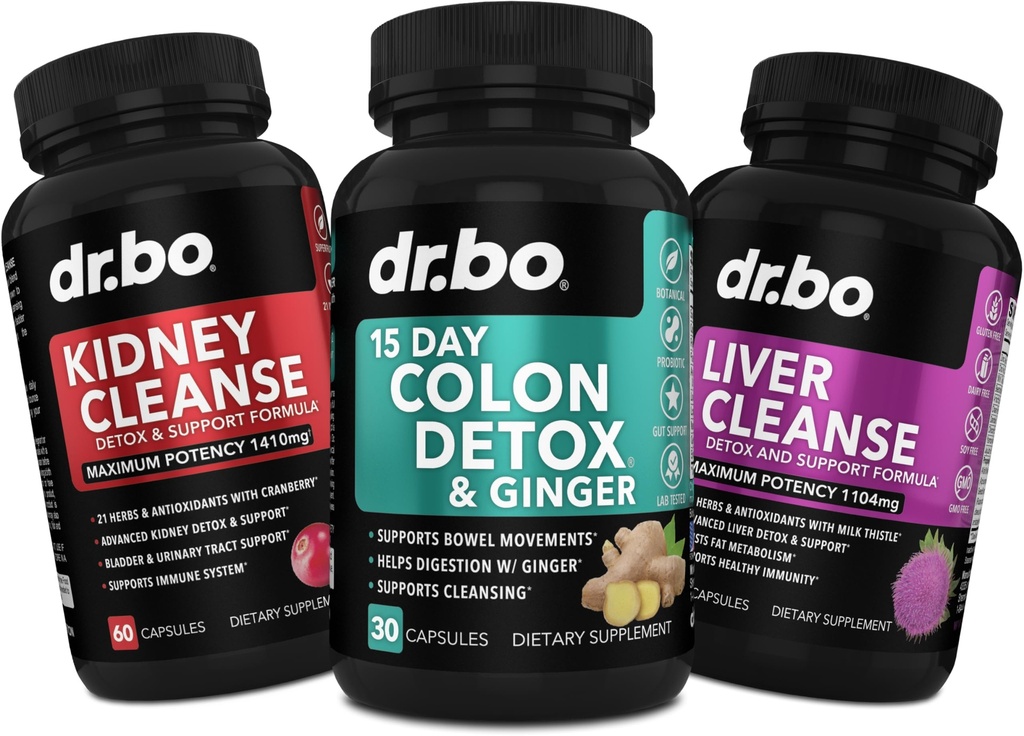 Colon Cleanser Detox & Nier Lever Reiniging - 15 dagen Colon Reiniging pillen, Nier Lever Detox Ondersteuning Supplement - Bowel beweging supplementen, nieren, blaas, urinetrek, galblaas pillen