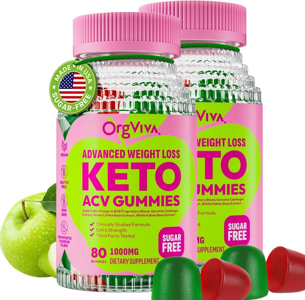 Keto Acv Gummies for Advanced Weight Loss, Apple Cider Vinegar Supplement met B12 - Glutenvrij, Veganistisch, Boost Metabolisme en Energie, Ondersteuning Digestieve Gezondheid
