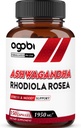 agobi Ashwagandha supplement met Rhodiola Rosea 1950mg - hoog geconcentreerd extract voor het immuunsysteem, sterkte, energieproductie, focus & algehele gezondheid - 150 capsules
