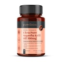 Ultra Pure Superba Krill Oil 500mg x 120 Capsules - Gebronsd in de onvervuilde wateren van Antarctica Het verstrekken van een rijke aanvoer van astaxanthine, Omega 3 en vitamine D