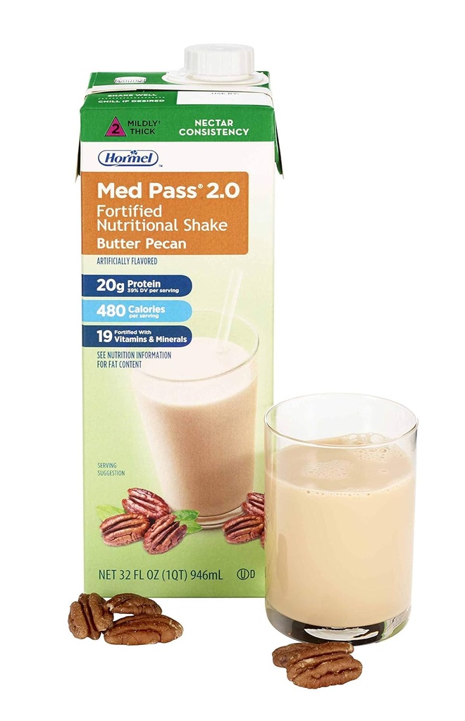 Med Pass 2.0 Butter Pecan smaak 32 oz. Doos klaar voor gebruik, 46463 - Verkocht door: Pack of One
