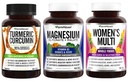 FarmHaven Magnesium + Multivitamine voor vrouwen + Kurkuma Curcumine met BioPerine Black Pepper