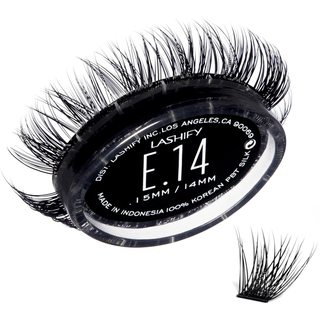 Lashify Extreme 14mm Gossamer DIY Eyelash Extensions Refill, Black, Easy Valse wimpers toe te voegen Tremendous Volume