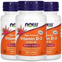 Nu Foods Now Foods Vitamine D-3, 50 mcg (2.000 IE), 240 Softgels, 3 Pack
