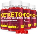 Keto ACV Gummies - 1500mg Apple Cider Vinegar met moeder - Vegan, Non-GMO,Organic Apple Cider Vinegar Gummies for Women Mannen, Detox & Cleanse, 4 Pack