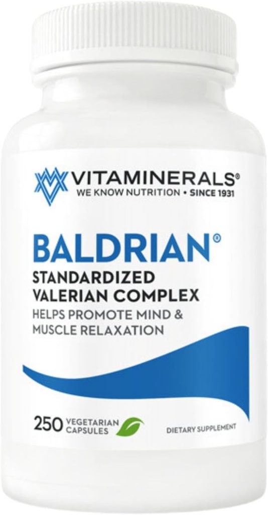 Vitaminerals 33 Baldrian® originele natuurlijke ontspannende ondersteuning gestandaardiseerde Valeriaan (250)