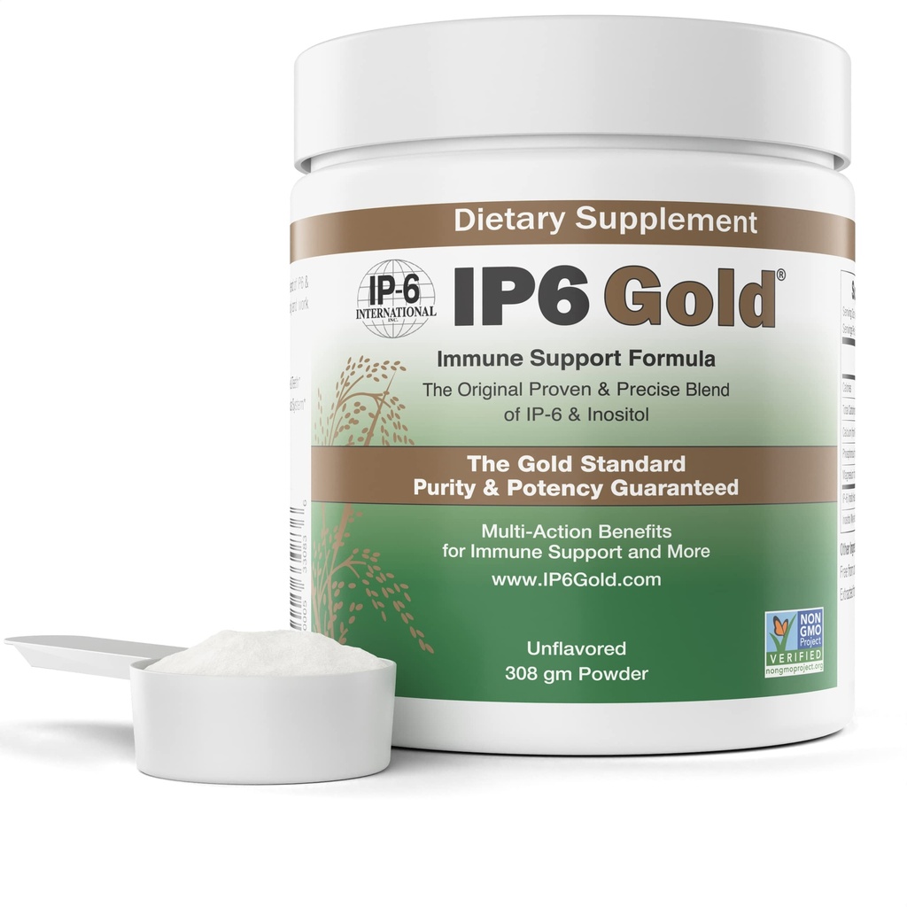 IP6 Gold, IP-6 & Myo-Inositol, Unflavored Powder 308 gm - Inositol Hexafosfaat Supplement - Veganistisch, niet genetisch gemodificeerd, glutenvrij