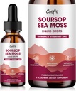 Soursop Graviola Liquid Drop – Soursop Bitters Liquid Drops with Sea Moss, Turmeric & Vitamins B6 C Zinc for Cell Support, Antioxidant, Relaxation & Immune Boost, Passion Fruit Flavor,2 Fl Oz
