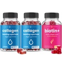 NutraChamps Compleet haar, huid en nagels bundel - Biotin, Collageen, Keratine en meer