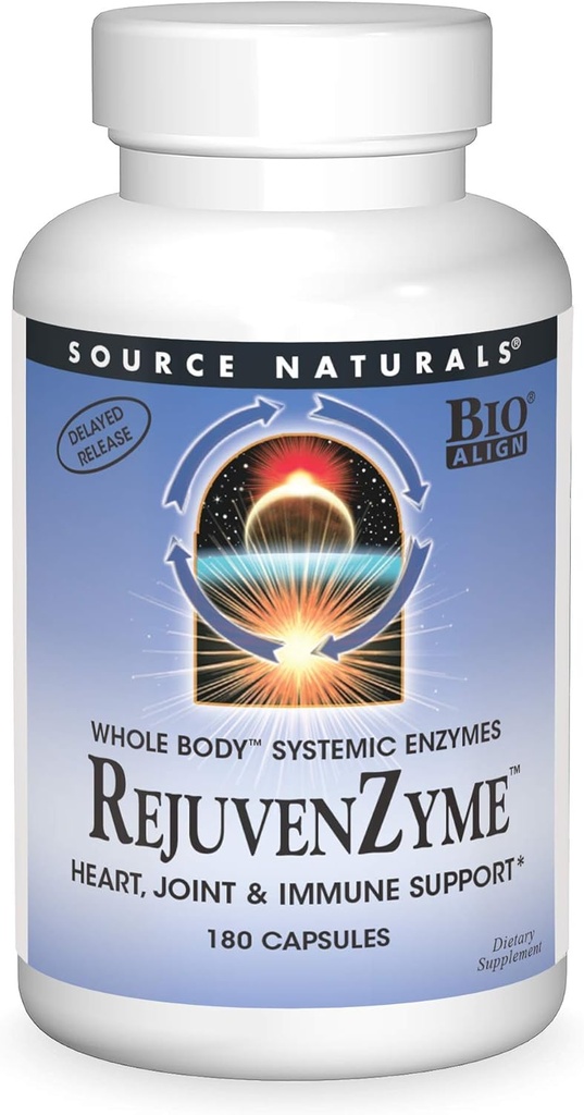 Bron Naturals RejuvenZyme - voor hart, gewrichts- en immuunondersteuning - 180 capsules