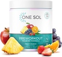 Eén Sol Pre-workout voor vrouwen, verbeterde Pump & Focus, Geen Jitters of Crash, Natuurlijke Ingrediënten, 100% Veganistisch, Glutenvrij en Sojavrij, (Fruit Punch)