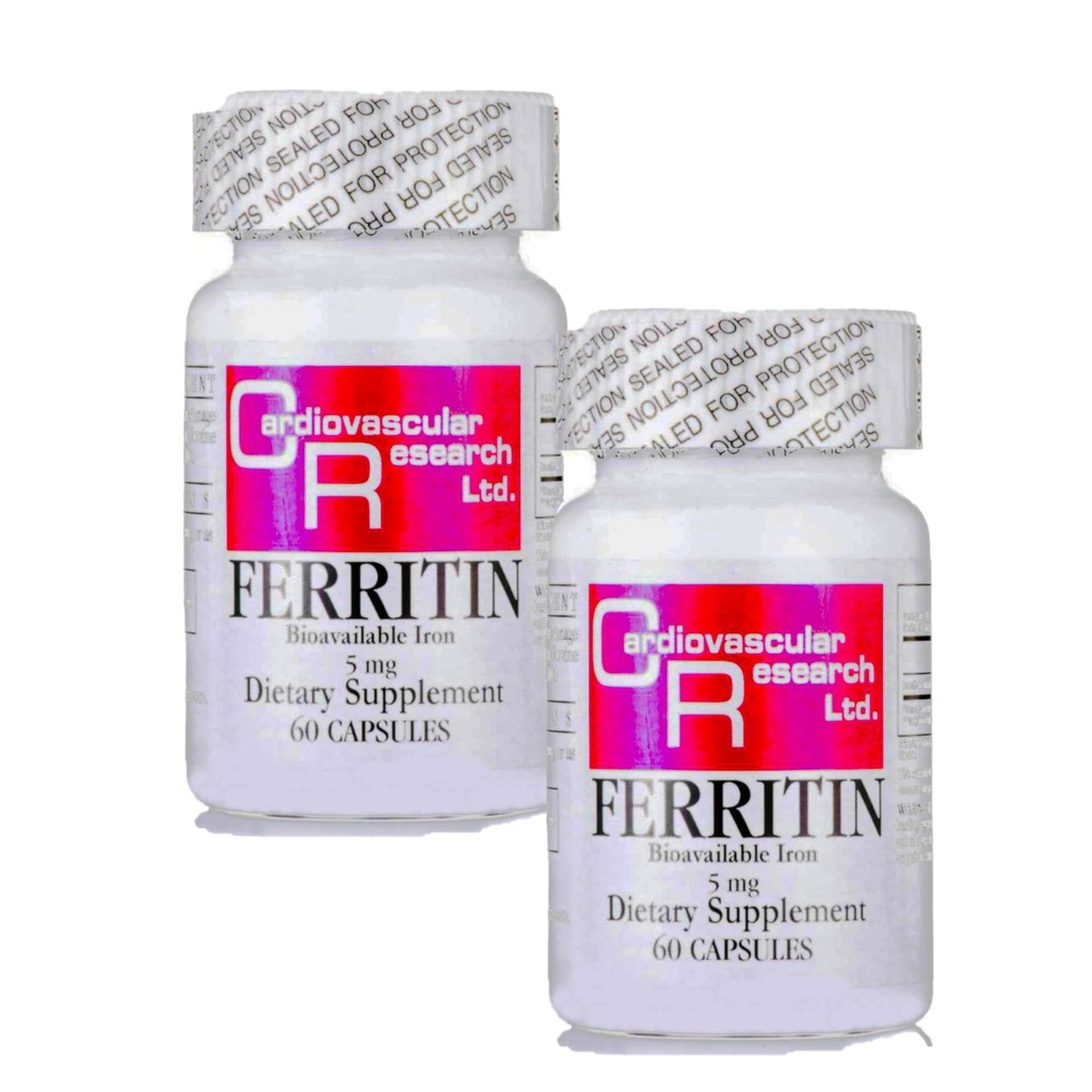Cardiovasculaire onderzoek Ferritin (bio available Iron), 60 Count (pack of 2)