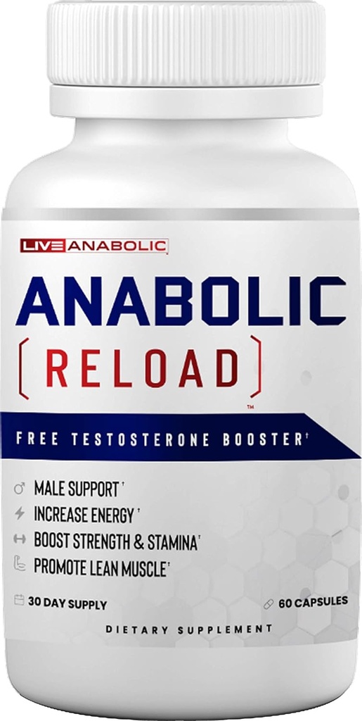 LiveAnabole - Anabole herladen - Vitamine D Bron - 60 Capsules, 30-dagen levering - helpt verbeteren energieniveaus, sterkte en uithoudingsvermogen - Ondersteunt Lean Muscle Development - met Ashwagandha en Forskolin