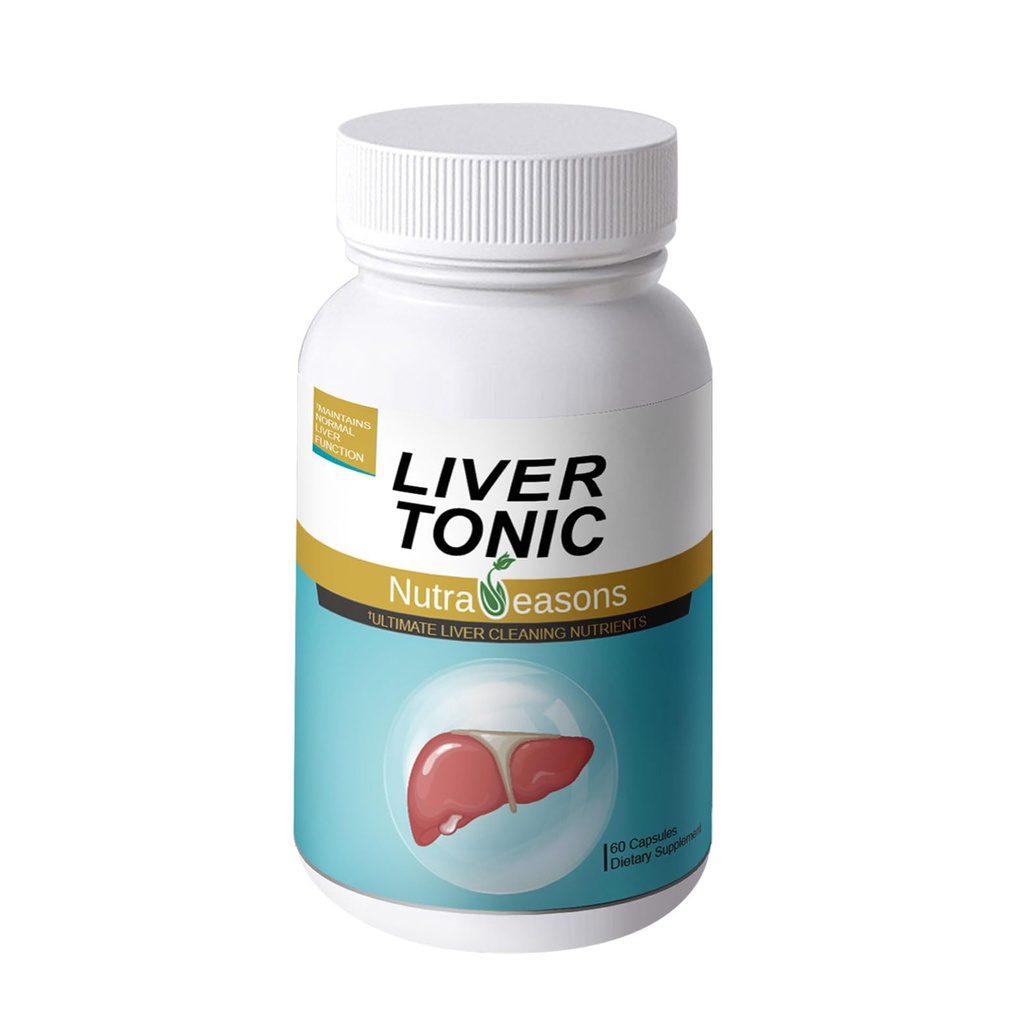 Levertonic - Nieuwe verpakking Lever reinigen Detox & Reparatie met melk distel, NAC, Choline Bitrate, Gember, Kurkuma, Dandelion Root, Artichoke Extract, Schisandra Berry, 60 vege caps