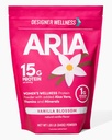 Designer Wellness, Aria, Women's Wellness Low Calorie Vanille Proteïne Poeder met Biotine, Vitamine C en Biologische Aloë, Vanille Blossom, 1,85 Pond