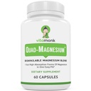 Quad Magnesium Blend by Vitamonk - met Magnesium Orotate, Glycinate Chelate, Magnesium Taurate en Di- Magnesium Malate - Hoge Absorptie Magnesium Complex voor Slaap, Hart en Mood