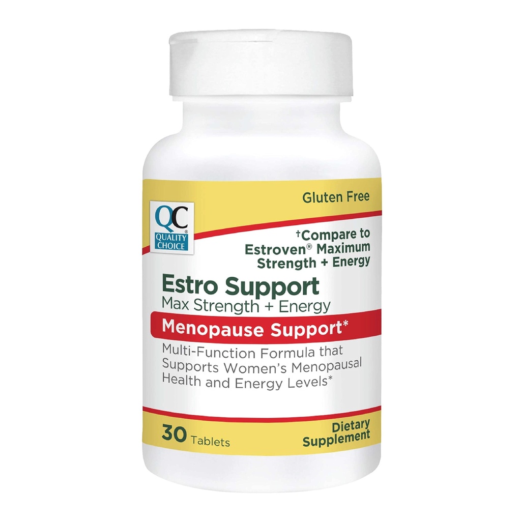 Quality Choice Estro Ondersteuning Max + Energie Tablets Menopauze Ondersteuning 30 Tellen