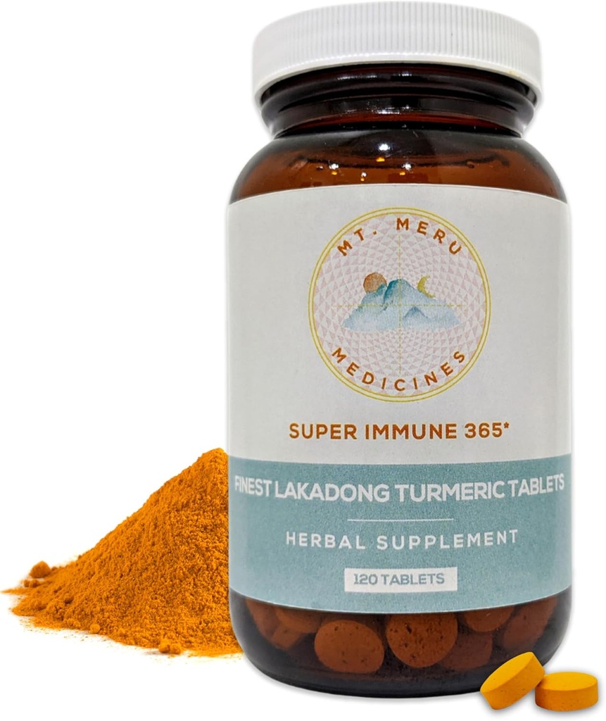 Kurkuma Tablet Supplement - met High-Curcumin Lakadong Kurkuma uitgerust met Black-Pepper - Gezond Hart, & Gezond Immuun Systeem - 120 Vegan tabletten