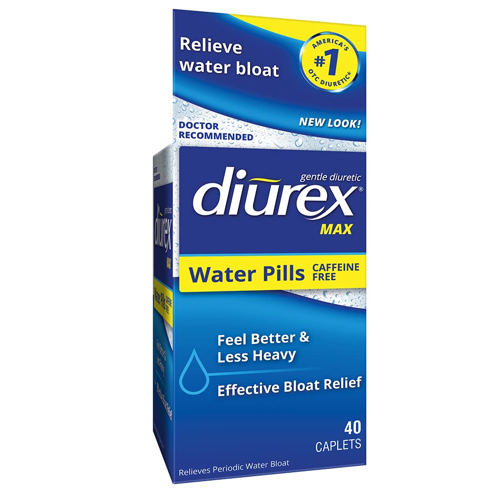 Diurex Max - Maximale sterkte Cafeïnevrije Diuretische water pillen - Relieve Water Bloat