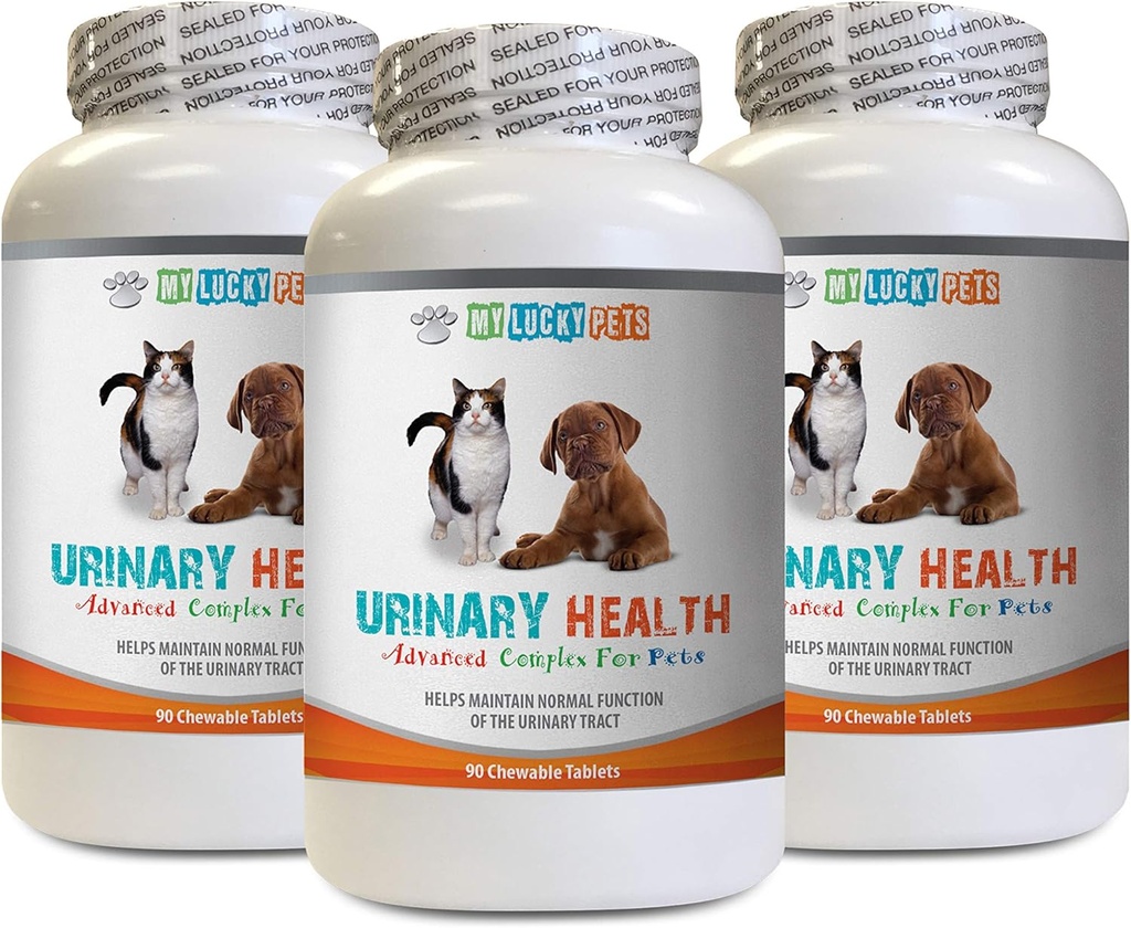 cat Urinary Health Supplement - Huisdieren Urinary Health Complex - voor honden en katten - Advanced Bladder Support - Cranberry Pillen voor katten - 3 flessen (270 Treats)