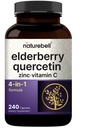 NatureBell Sambucus Elderberry Capsules, 5000mg Per Serving with Quercetin 500mg, Vitamine C and Zink, 240 Telling 