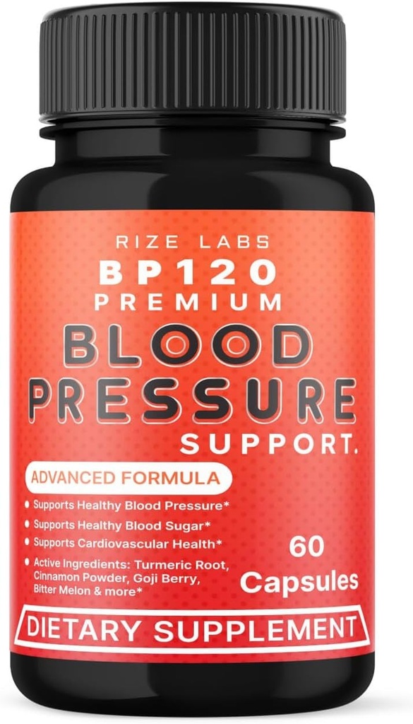 rize labs BP120 Premium Dietary Supplement, BP120 Premium Tablets Ondersteunt Ontsteking, BP120 Premium Versterken Ondersteuning Pillen, BP120 Premium Maximale Sterkte Reviews (60 Capsules)
