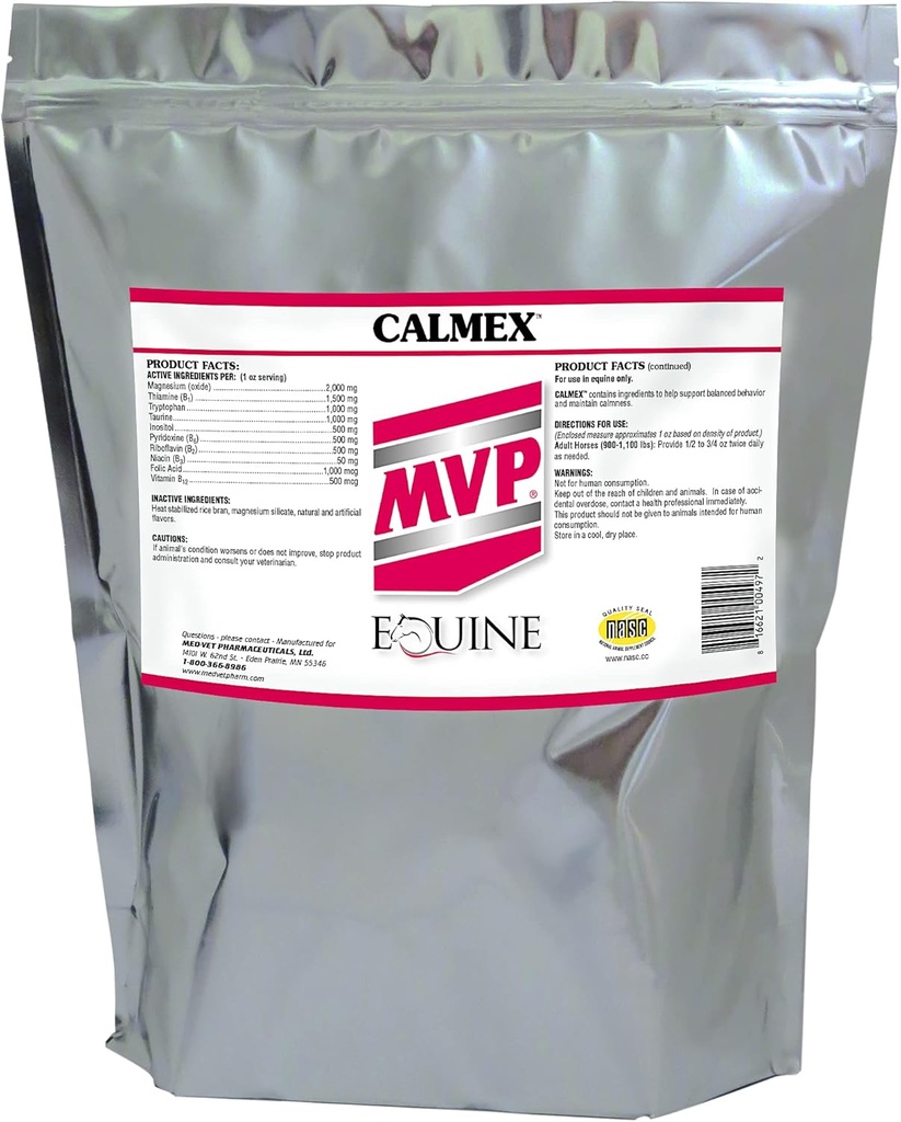 Calmex (10lb) voor kalmerende ondersteuning bij paarden