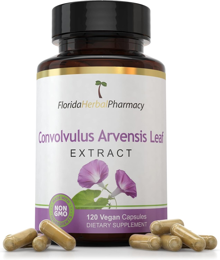 Florida Herbal Pharmacy, Convolvulus Arvensis Leaf Extract Supplement Capsules 10:1 (120 capsules) 500 mg per capsule, 1000 mg Serving