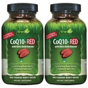 Irwin Naturals CoQ10-RED - 60 Liquid Soft-Gels, Pack of 2 - Advanced Heart Health Ondersteuning met Nitric Oxide Booster ter ondersteuning van de bloedstroom - 60 Total Servings