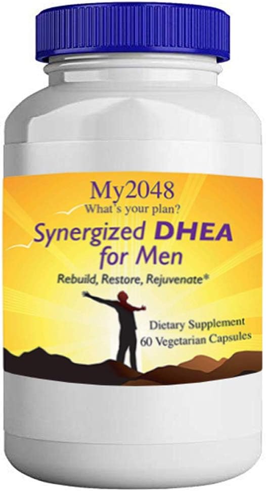 DHEA voor mannen - My2048 Synerged in Vegetarische Capsules, 60 Telling, Hormonale Balance, Inclusief 25 mg DHEA, 50 mg Alpha-Lipoïnezuur en 50 mg DIM Diindolylmethaan