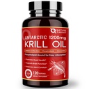 NATURE TARGET Krill Oil 1200mg with Omega-3 EPA & DHA with Astaxanthine, Fosfolipiden & Choline - Supports Heart, Brain, Join Health, Non-GMO, Gluten Free, 120 Softgels (60 Servings)