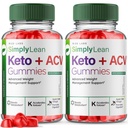 (Pack of 2 SimplyLean Keto + ACV Gummies for Advanced Weight Loss, SimplyLean Supplement for Maximum Strength Gomitas, Advanced Formula Review (120 Gummies)