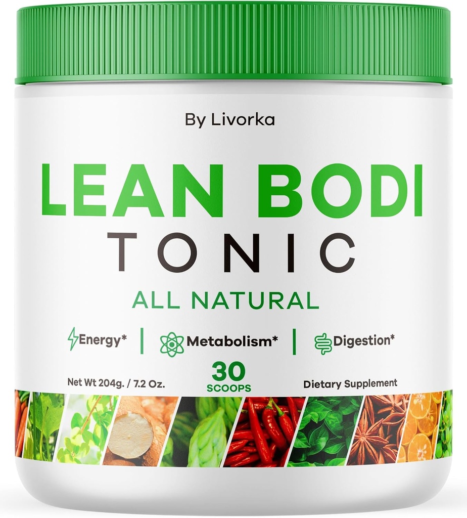 LIVORKA Lean Bodi Tonic, all Natural Advanced Formula Powder - 30 porties voor 1 maand