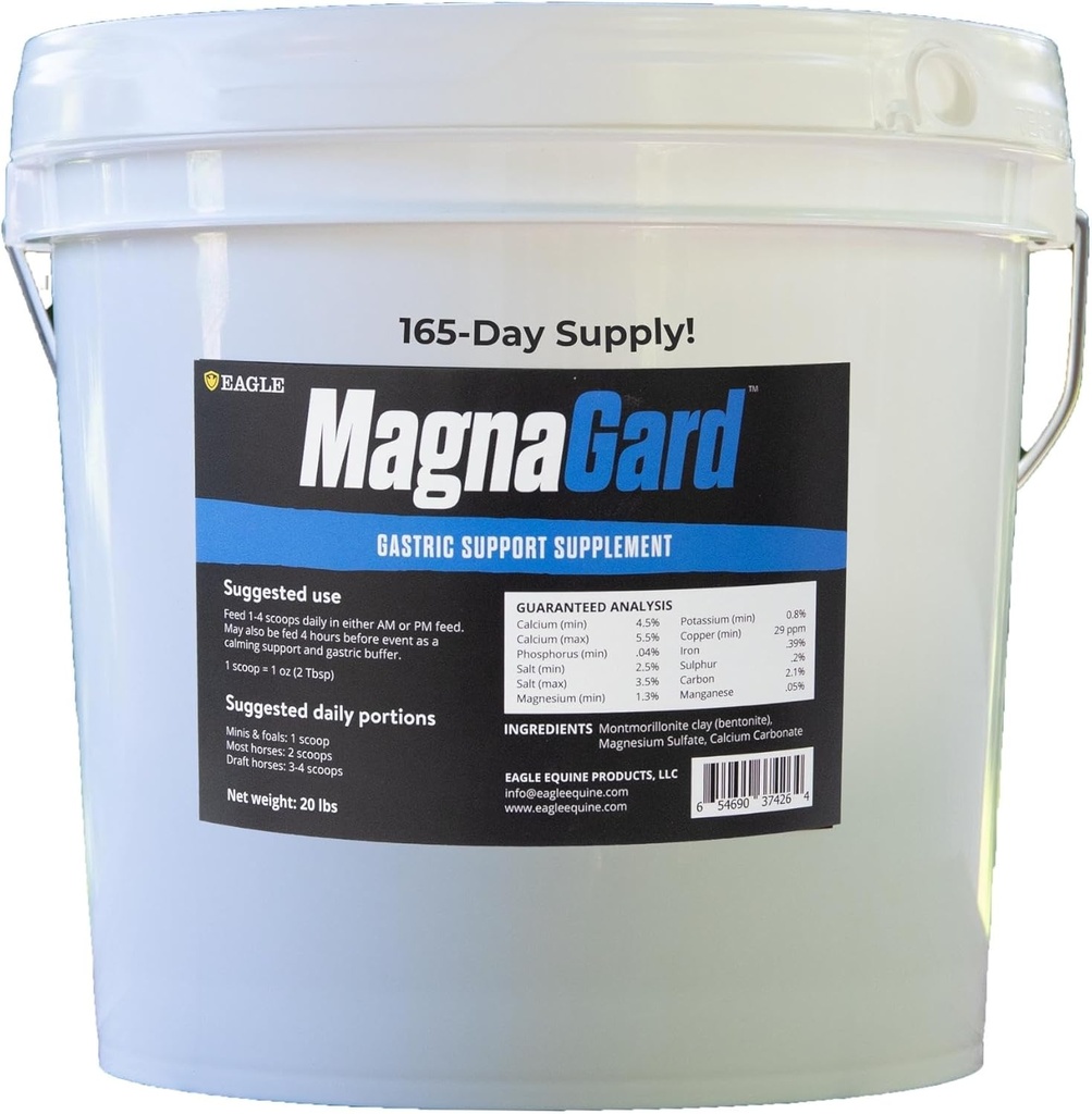 Mastric Support Supplement voor paarden Relieves Ulcers, Kalmerende Supplement, Magnesium & andere vitale mineralen 