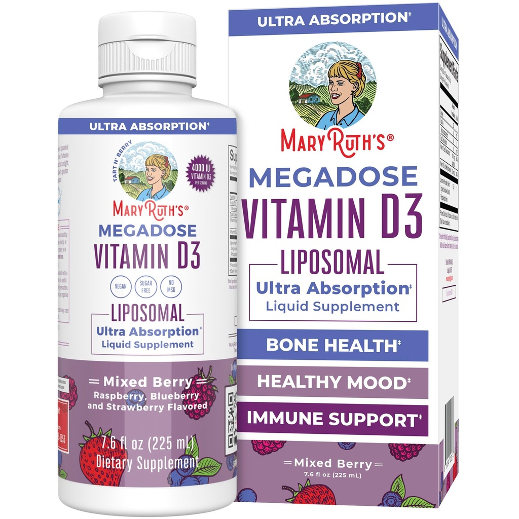 MaryRuth Organics Megadose Vitamin D3 Liposole 