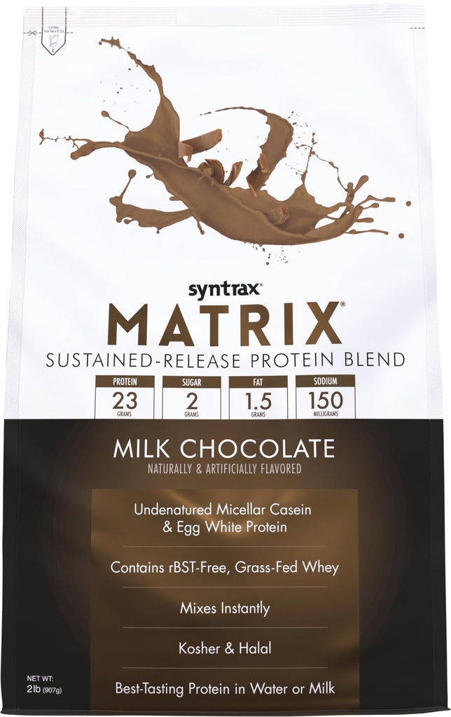 Syntrax Nutrition Matrix - Sustained-Release Proteine Blend, Milk Chocolate 5 lbs.