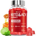 Keto ACV Gummies Advanced Weight Loss - 1500mg Keto ACV Gummies for Weight Loss - with Pomegranate Beetroot & Vitamin B12 B6 - GMO Free & Made in USA - 60 Vegan